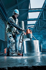 Эксплуатация установки алмазного бурения Husqvarna DM 650+DS 900