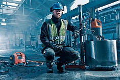 Эксплуатация установки алмазного сверления Husqvarna DM 650+DS 900