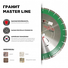 Характеристики и применение сегментного алмазного круга Diam Master Line 1A1RSS Гранит 230 мм