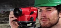Нивелир оптический Hilti POL 15 в работе