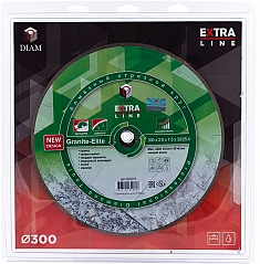 Упаковка алмазного отрезного круга Diam Extra Line 1A1R Корона Granite-Elite 300 мм