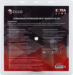 Упаковка алмазных отрезных кругов Diam Extra Line 1A1R Корона Granite-Elite 350 мм